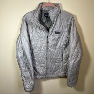 Patagonia Nano Puff Jacket Silver Size Small